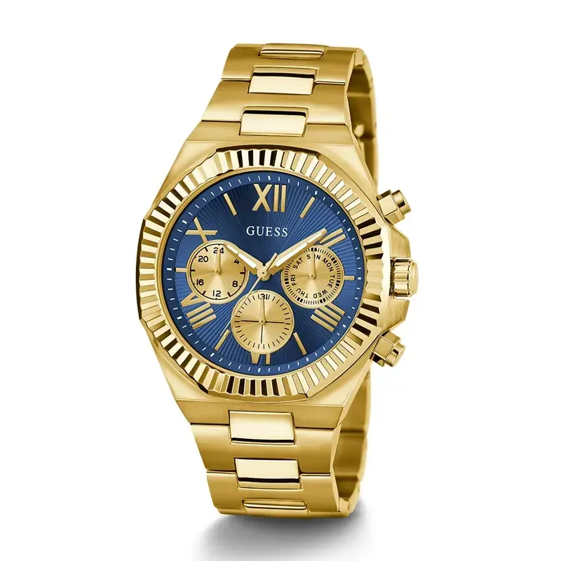 Guess Equity Blue Dial Gold-tone Men’s Watch- GW0703G6